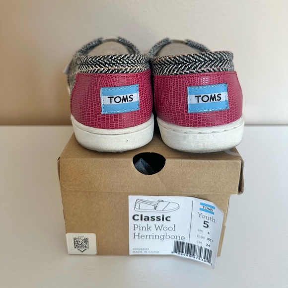 Toms youth 5 pink wool herringbone - Picture 4 of 6
